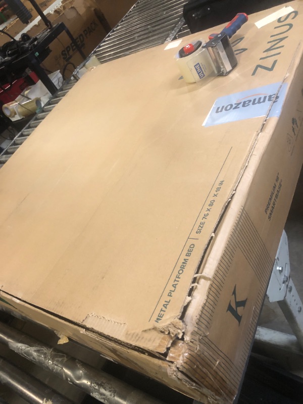 Photo 1 of ZINUS SmartBase Heavy Duty Mattress Foundation, 18 Inch Metal Platform Bed Frame, No Box Spring Needed, Sturdy Steel Frame, Underbed Storage, King