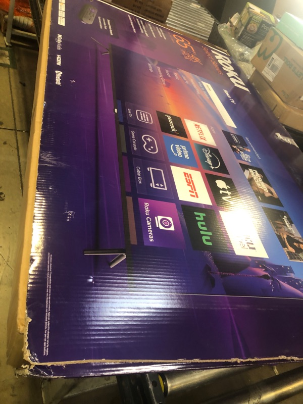 Photo 1 of Roku Smart TV 2025 – 65-Inch Select Series, 4K HDR TV – RokuTV with Enhanced Voice Remote – Flat Screen LED Television with Wi-Fi for Streaming Live Local News, Sports, Family Entertainment