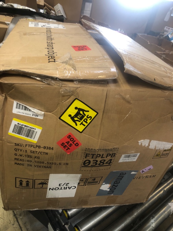 Photo 1 of CHAIRS ONLY----*BOX 2 of 3 ONL * MIssing BOX 1 of 3 and 3 OF 3----YYITAHOME 6 Piece Patio Dining Set w/10ft Umbrella, 4-Person Outdoor Dining Set w/Tempered Glass Tabletop & 4 Dining Chairs, Outdoor Patio Dining Set for Deck Lawn Porch