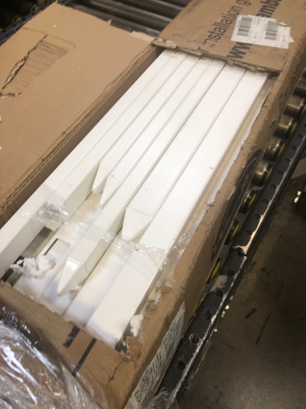 Photo 1 of 4ft H x 6ft W (1 Panel + 1 Post) No Dig WamBam Nantucket Fence Kit, White Vinyl Picket Fence Panel, Easy DIY Installation Fence Panel Kit, Durable Outdoor Fence for Yard or Garden, BL19101