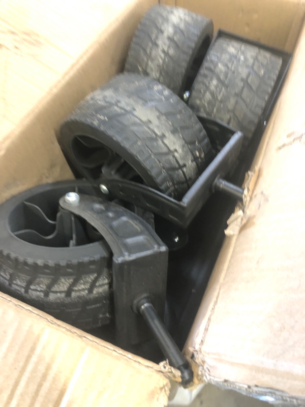 Photo 1 of Collapsible Wagon with Big Wheels, Beach Wagons Carts Foldable with All-Terrain Wheels, Large Weight Capacity Heavy Duty Carts with Cup Holders for Camping, Garden, Sports, Grocery Black