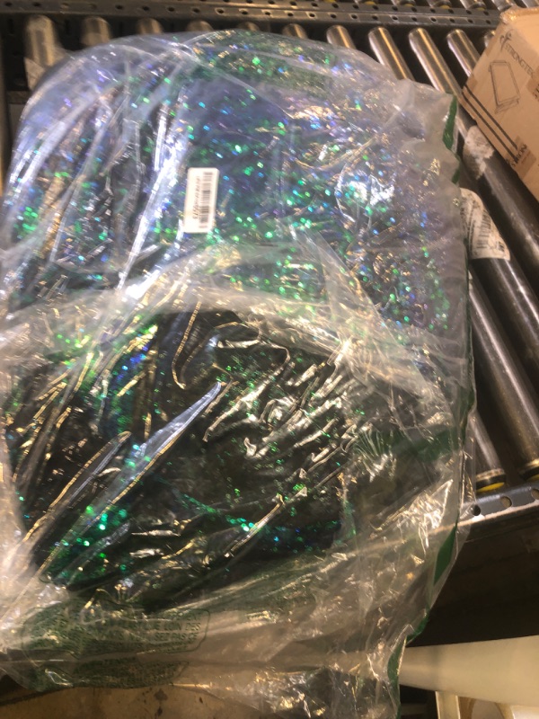 View 2 of DUOBAO Iridescent Green Sequin-Backdrop-Curtain 1 Panel 10FTx10FT Colorful Green Sequin Backdrop 120-Inches for Photography Wedding Glitter Graduation Photo Backdrop