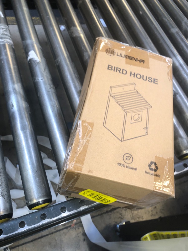 Photo 1 of Bird Houses for Outside with Metal Predator Guard for Bluebird Wren Swallow Finch, Carbonized Wooden Nesting Boxes for Outdoor, Sturdy Bird House,Easy to Clean