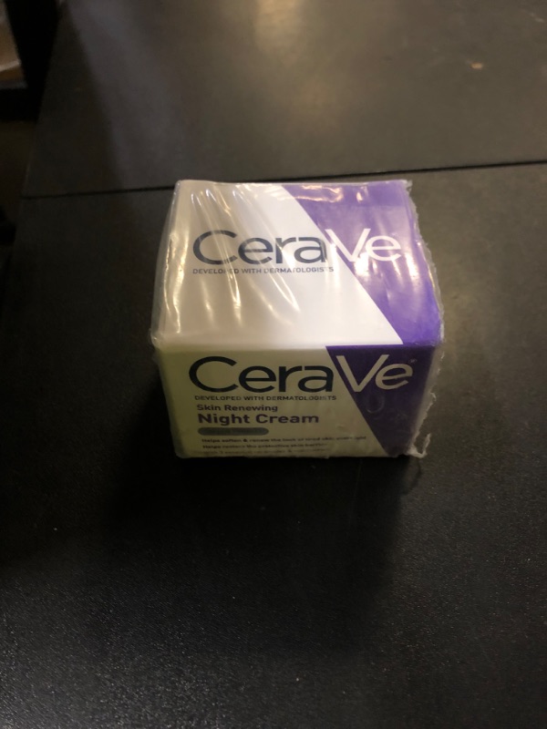 Photo 1 of CeraVe Skin Renewing Night Cream, Niacinamide, Peptide Complex, and Hyaluronic Acid Moisturizer for Face, 1.7 Ounce, Packaging may Vary
