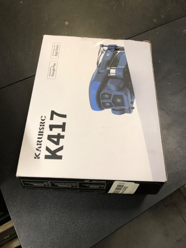 Photo 1 of K417 Drone with 2 Cameras 1080P HD 90°Electric Adjustable FPV Drone Transmission,Blue LED Light Foldable Lightweight Remote Control Optical Flow Positioning Altitude Hold 3D Flip,for Adults Beginner