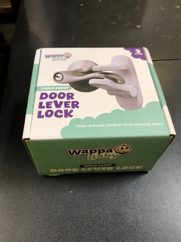 Photo 1 of Door Lever Lock (3 Pack) Prevents Toddlers from Opening Doors. 3.25" L * 1.5" W * 4.5" H Easy One Hand Operation for Adults. Durable ABS with 3M Adhesive Backing. Simple Install, No Tools Needed.