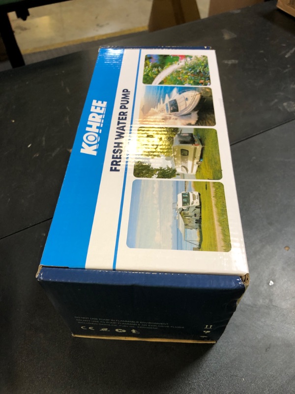 Photo 1 of Kohree RV Fresh Water Pump 5.5GPM 55PSI 12V DC Diaphragm Water Pump with Pressure Switch for RV, Marine, Yacht, Caravan.