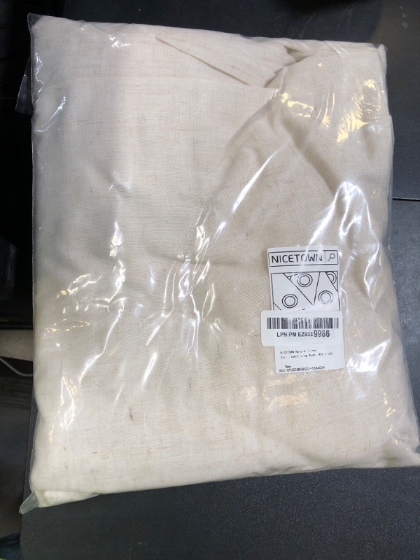 Photo 1 of NICETOWN Natural Linen Curtains 84 inch Long 2 Panels Set, Grommet Top Thick Linen Burlap Semi Sheer Vertical Drapes Privacy Assured with Light Filtering for Bedroom/Living Room, W55 x L84