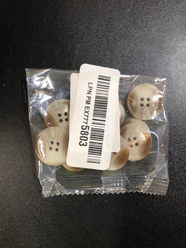 Photo 1 of 10 PCS 4 Holes Round Pattern Resin Buttons Flatback Sewing Button Favorite Findings Basic Buttons for Clothing Arts Crafts Projects DIY Decorations Sewing Accessories (03#Beige, 23 mm)