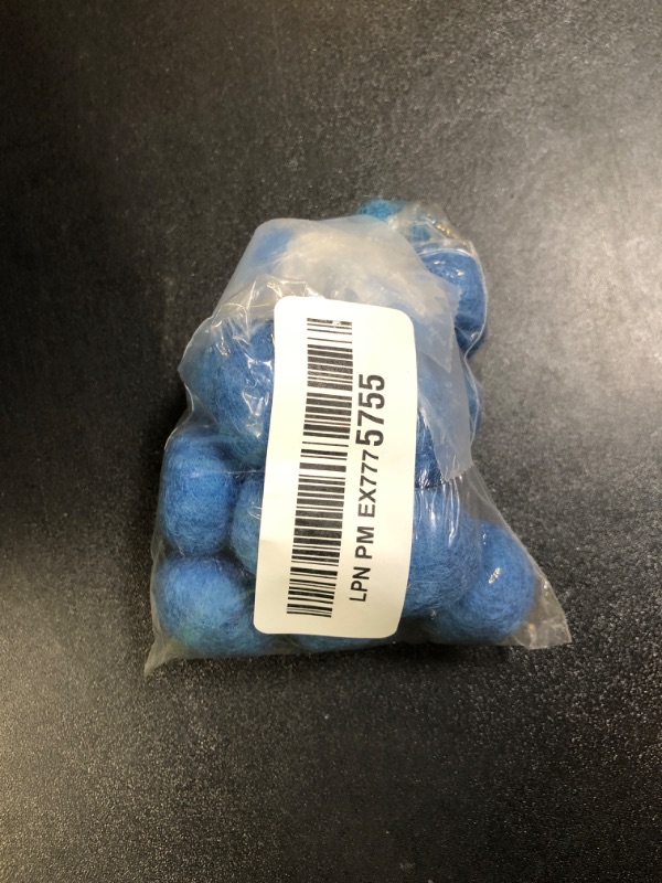 Photo 1 of PATIKIL Wool Felt Balls Beads Wool Felting Pom 2cm 20mm Light Blue for Home Crafts Handcrafts Project DIY Pack of 20
