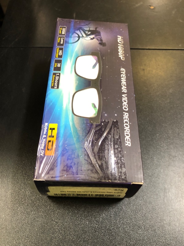 Photo 1 of KLSYQ 1080p HDCamera Smart Video Recording Glasses-Outdoor Sport Glasses with Camera Wearable Eyeglass (Include 32G Memory Card)