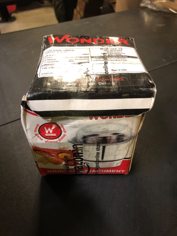 Photo 1 of WONDER STAR Preeti 200ml small spice jar for preethi mixer grinders || 200ml capacity || smaller masala, chtuney, spices ||fine grinding of masala||for preethi 4 teeth coupler motor unit