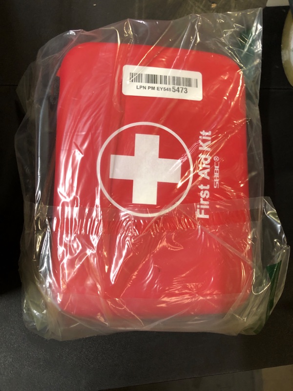 Photo 1 of Compact First Aid Kit (228pcs) Designed for Family Emergency Care. Waterproof EVA Case and Bag is Ideal for The Car, Home, Boat, School, Camping, Hiking, Office, Sports. Protect Your Loved Ones. Red