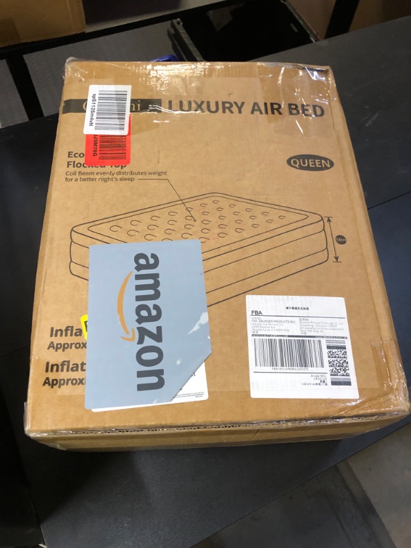 Photo 1 of OhGeni Queen Air Mattress with Built in Pump, Inflatable Blow Up Mattress 18 Raised Comfort,Upgraded Surface Portable Mattress, Air Bed for Camping, Home and Guest, Colchone Inflable, 650 lbs Max