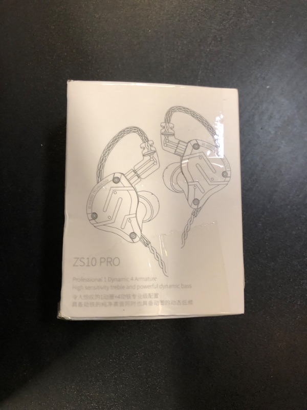 Photo 1 of Linsoul KZ ZS10 Pro, 4BA+1DD 5 Driver in Ear Monitor, HiFi Wired Earbuds, Gaming Earbuds, Hybrid IEM Earphones with Stainless Steel Faceplate, Detachable Cable for Musician (Without Mic, Purple)
