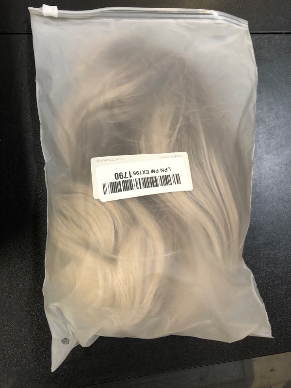 Photo 1 of mytonecoo Wear and Go Glueless Body Wave Synthetic Lace Front Wig Pre Plucked Pre Cut Lace Wig for Beginners Platinum Ash Blonde with Brown Roots Ready to Wigs for Women 20 Inch Wavy