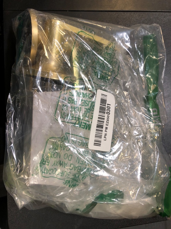 Photo 1 of 1 Pack of MANREN Lever Bathroom Door Lever Handle Lock, Universal Door Knob Hardware,Entrance Type,Gold Color (MR82BK-G)