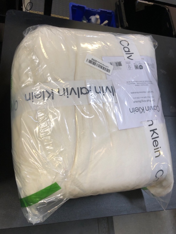 Photo 1 of Calvin Klein - King Blanket, Soft Plush Bedding, Medium Weight Bed Blanket (Ivory, King)