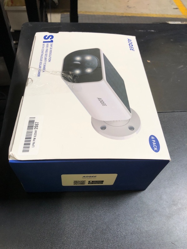 Photo 1 of AOQEE Cameras for Home Security-2K Wireless Security Camera Outdoor with AI Motion Detection & Siren, Non-Stop Solar Powered Charging, Color Night Vision, SD/Cloud Storage, Waterproof, S1 4P