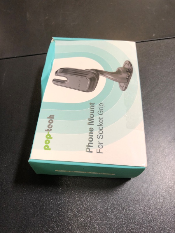 Photo 1 of pop-tech Car Mount for Socket Grip, Dashboard Adhesive Phone Holder Mount for Phone Grips Stand, Compatible with popwallet Magsafe iPhone Card Holder, Rotatable Soft Base