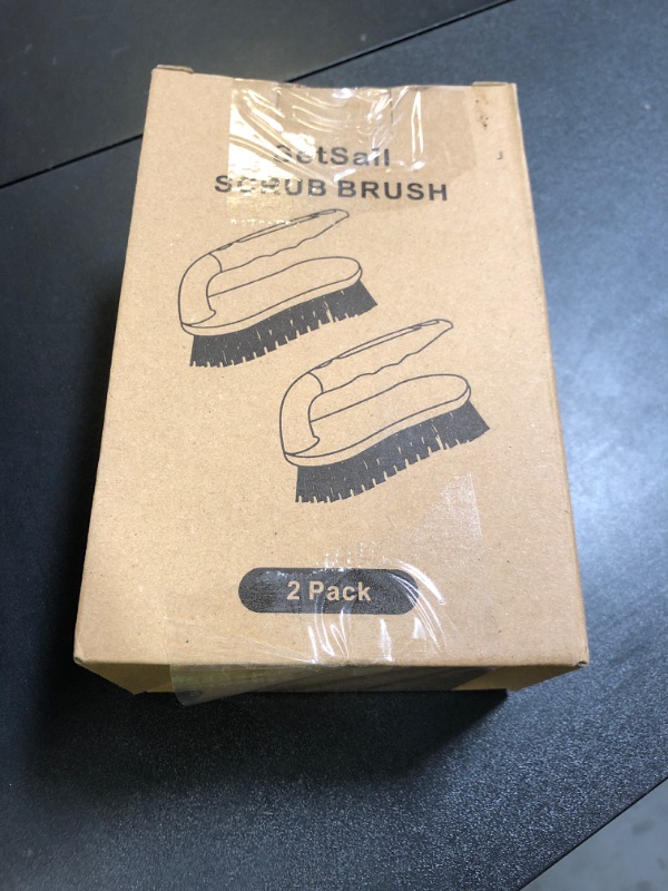 Photo 1 of SetSail Scrub Brush, Heavy-Duty Scrub Brushes for Cleaning with Stiff Bristles Cleaning Brush for Shower, Bathroom, Carpet, Kitchen and Bathtub Scrubber - 2 Pack