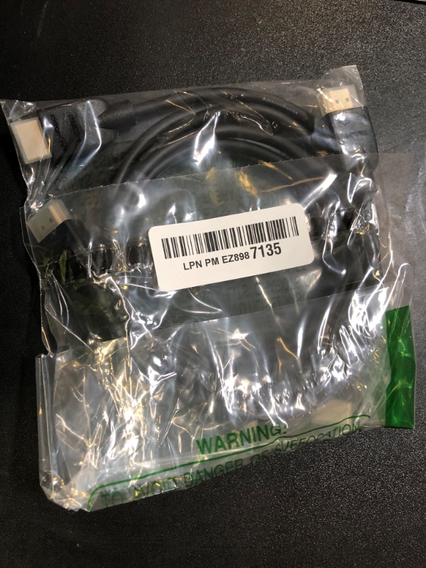 Photo 1 of Amazon Basics HDMI Cable, 2-Pack, 3ft, 4K@60Hz, High-Speed 4K HDMI 2.0 Cord (18Gbps), 2160p, 48 bit, Compatible with TV/PS5/Xbox/Roku, Black