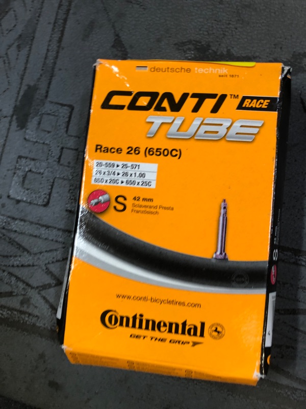 Photo 1 of Continental 42mm Presta Valve Tube, Black, 650 x 18-25cc