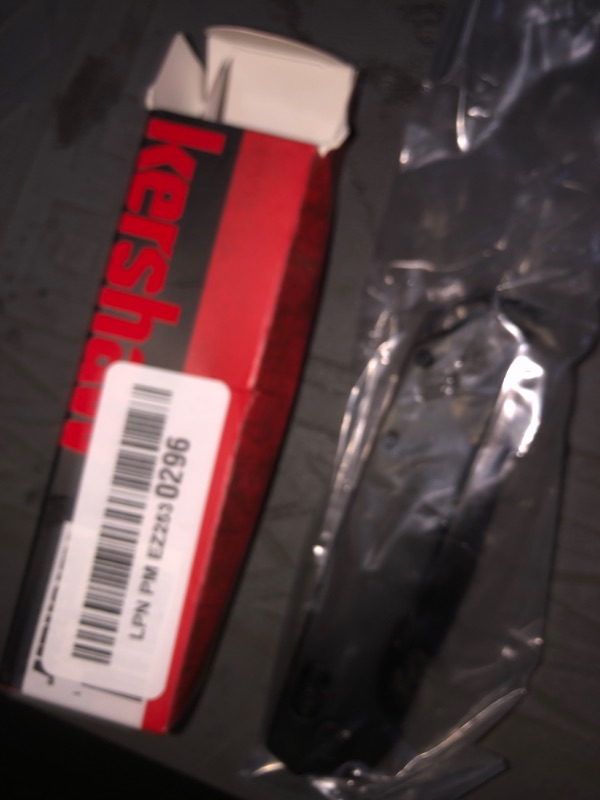 Photo 1 of Kershaw Black Iridium Folding Pocket Knife, Sleek 3.4 inch D2 Steel Blade, DuraLock Locking Mechanism, Aluminum Handle, Designed in the USA