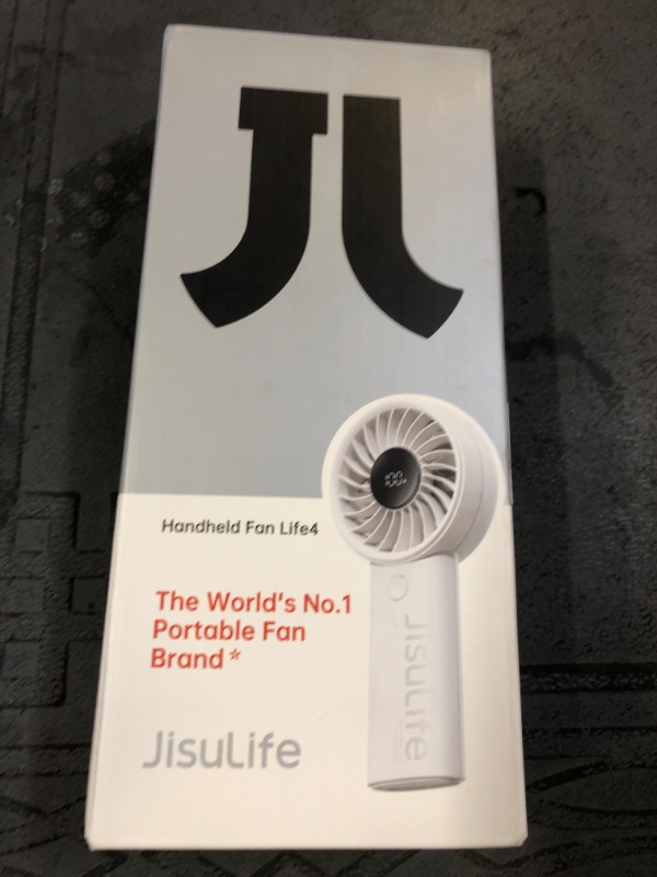 Photo 1 of JISULIFE Handheld Fan Life4, 5000mAh Portable Rechargeable Fan, 5-Speed Turbo Wind, 17.5 Hrs Cooling, LED Display, Gifts for Men/Women, Essential for Travel,Beach,Vacation,Makeup,Concerts,Cruise-Black