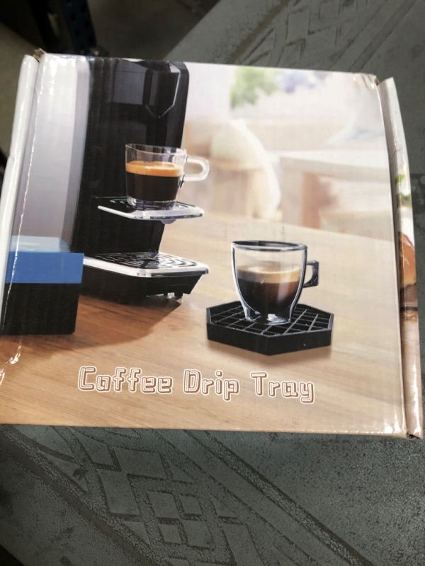 Photo 1 of Happy Reunion Drip Trays 6" Coffee Countertop Octagon Drip Tray Black Plastic Coffee Drip Tray With Honeycomb Grid, Pack of 4 (4 Pcs 6")