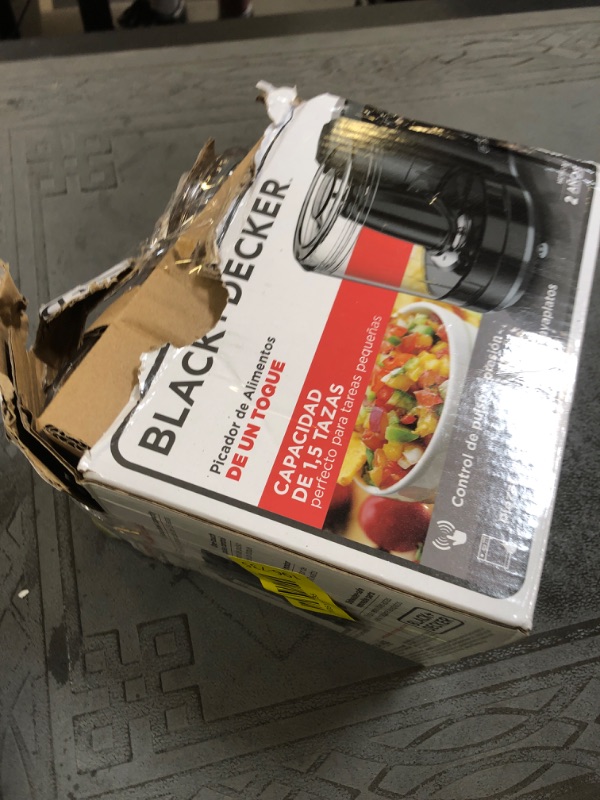 Photo 1 of BLACK+DECKER 1.5-Cup Electric Food Chopper, One Touch Pulse, 150W Motor, Stay-Sharp Blade, Dishwasher Safe