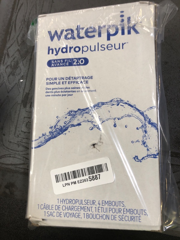 Photo 1 of Waterpik Cordless Advanced 2.0 Water Flosser For Teeth, Gums, Braces, Dental Care With Travel Bag and 4 Tips, ADA Accepted, Rechargeable, Portable, and Waterproof, Black WP-582, Packaging May Vary..0..0