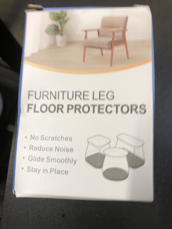 Photo 1 of 40 Pack Extra Small Chair Leg Floor Protectors Silicone Covers to Protect Floors Universal XS Clear Fit (8/16"-15/16")