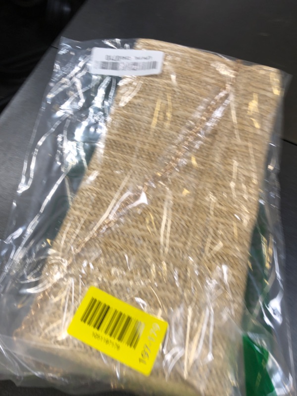 Photo 1 of JNB Natural Straw Flat Clutch, Natural Medium