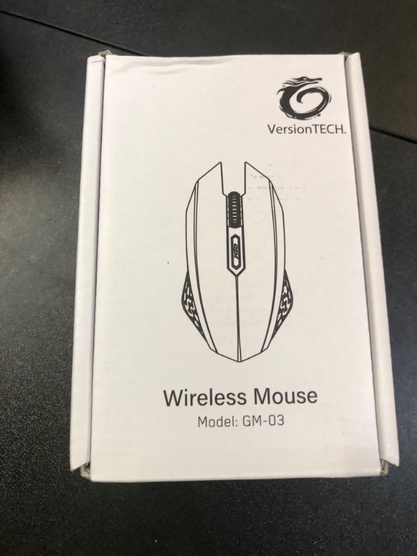 Photo 1 of VersionTECH. Wireless Gaming Mouse, Rechargeable Computer Mouse Mice with Colorful LED Lights, Silent Click, 2.4G USB Nano Receiver, 3 Level DPI for PC Gamer Laptop Desktop Chromebook Mac-Black