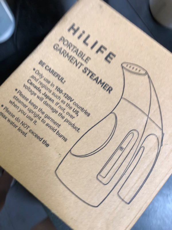 Photo 1 of HiLIFE Steamer for Clothes, Portable Handheld Design, 240ml Big Capacity, 700W, Strong Penetrating Steam, Removes Wrinkle, for Home, Office(ONLY FOR 120V)