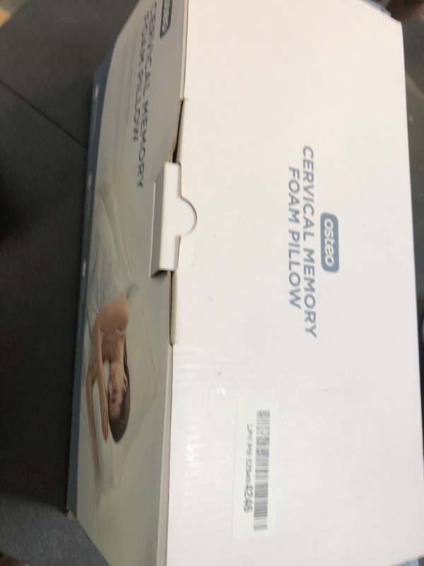 Photo 1 of Osteo Cervical Pillow for Neck Pain Relief, Hollow Design Odorless Memory Foam Pillows with Cooling Case, Adjustable Orthopedic Bed Pillow for Sleeping, Support for Side Back Sleepers