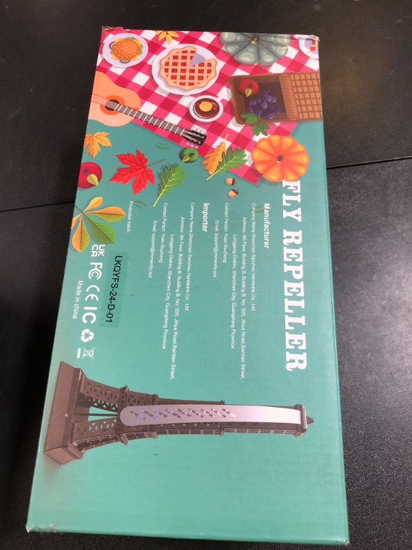 Photo 1 of Immerrity Fly Repellent Fan on Table?3 Pcs Foldable for Fly Fans Outdoor-Bug Mosquito Repellent with Holographic Blades for Patio or Food Table use Restaurant Party Barbeque