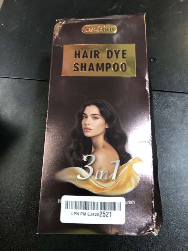 Photo 1 of GURKOOYD Brown Hair Dye Shampoo for Gray Coverage, Instant Hair Color Shampoo, Long Lasting Brown Hair Shampoo, Champu Para Canas, Gentle & Fast, Easy to Use, 16.90 Fl Oz