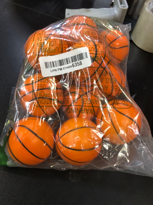 Photo 1 of Urspasol 12-Pack Mini Basketball Stress Balls 2.5 Inch Soft Foam Basketballs for Kids Small Squeeze Sport Balls Party Decorations, Favors Goodie Toy & Anxiety Relief Hand Exercise, School Rewards