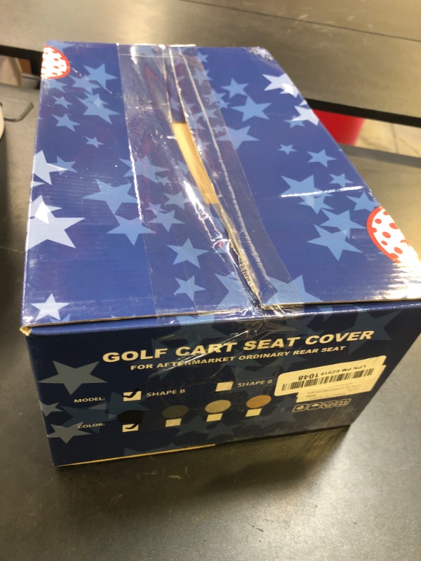 Photo 1 of NOKINS Golf Cart Waterproof Rear Seat Covers,Smooth and Simple,No Stapler Required, Fits EZGO, Club Car, Yamaha Vinyl Replacement Seat Cover, Black