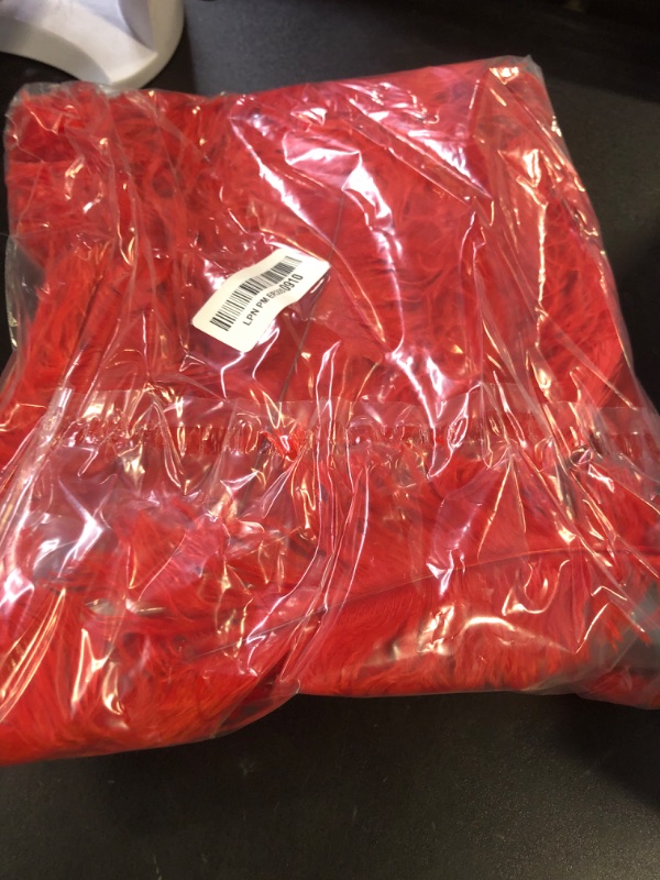 Photo 1 of Yuxung 80 Pcs Large Natural Ostrich Feathers Plumes 14-16 Inch Bulk for DIY Crafts Wedding Party Centerpiece Vase(Red)
