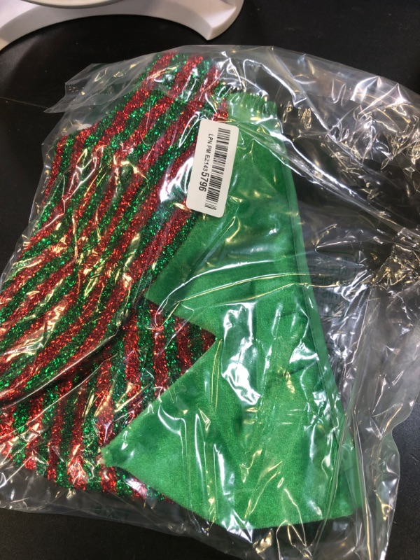 Photo 1 of WTTORDE Hat, LED Christmas Elf Headbands Light Up, Holiday Party Costume Accessory, Red/Green with Stripes