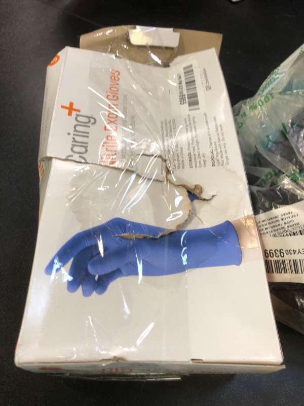 Photo 1 of Caring Nitrile Exam Gloves (100ct), Powder Free and Not Made with Natural Rubber Latex, Gloves for Medical Use, Cleaning, Food Prep and More, Small