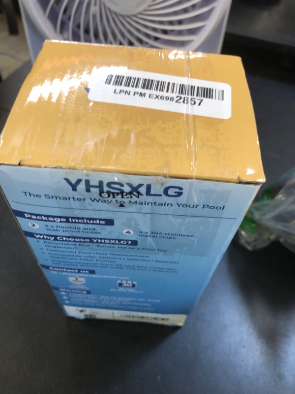 Photo 1 of Pool Hoses for Above Ground Pools, 1.25 x 51 Inch Hose for Filter Pump, Compatible with Filter Pump 607, 637 (2 Hoses + 4 Metal Clamps)