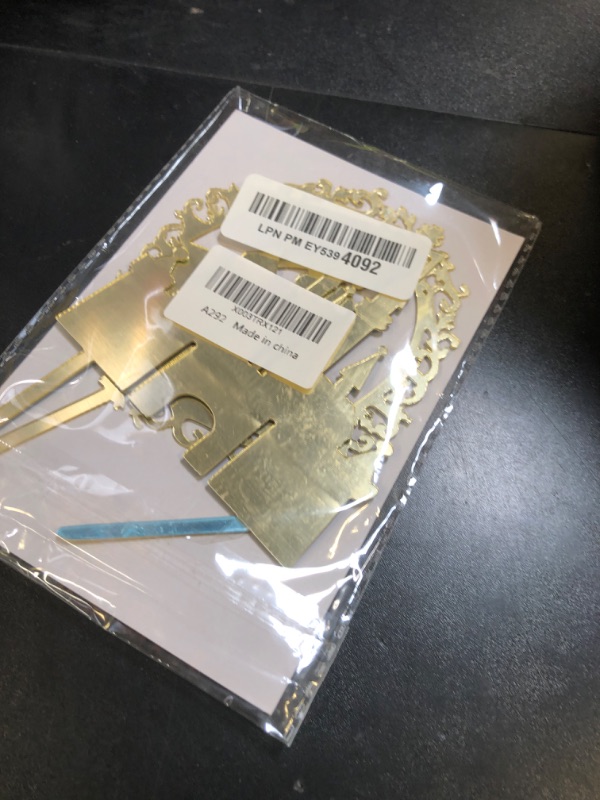 Photo 1 of 2Pcs Queen's Birthday cake topper Queen's Castle Acrylic Mirror Girl Birthday Wedding Anniversary Cake Decoration Girl Birthday Wedding Anniversary Party Decoration Gift Gold Insert (golden) (Acrylic)