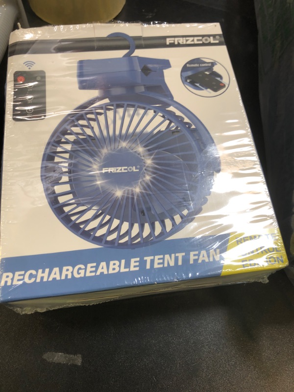 Photo 1 of Clip on Fan 65 Hours Portable Desk Fan Rechargeable with LED Lights & Hooks 12000 Capacity Battery Operated Fan with Clips Small Desk Fan Mini Fans for Tents Travel Outdoor Camping Golf Cart Stroller