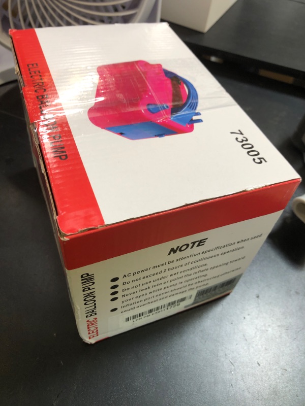 Photo 1 of AGPTEK Electric Air Balloon Pump, 110V 600W Rose Red Portable Dual Nozzle Inflator/Blower for Party Decoration