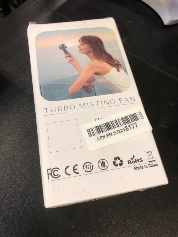 Photo 1 of Misting Portable Handheld Fan, Powerful Turbo Motor, 6000mAh Rechargeable Battery, Personal Mini Fans with 4 Strong Wind, Cooling Gadgets for Travel, Camping, Beach, Outdoor, Gifts for Women Men-Ivory