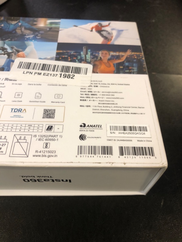 Photo 1 of Insta360 X5 - Waterproof 360 Action Camera with 1/1.28" Sensors, 8K 360 HDR Video, 72MP Photo, 4K60fps Single-Lens, Enhanced Low Light Performance, User-Replaceable Upgraded Lenses, 2.5" Touchscreen